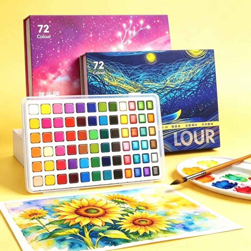 Set de pigmentos portátiles pa - Watercolor Paint Set Solid Pigment reseña y precio