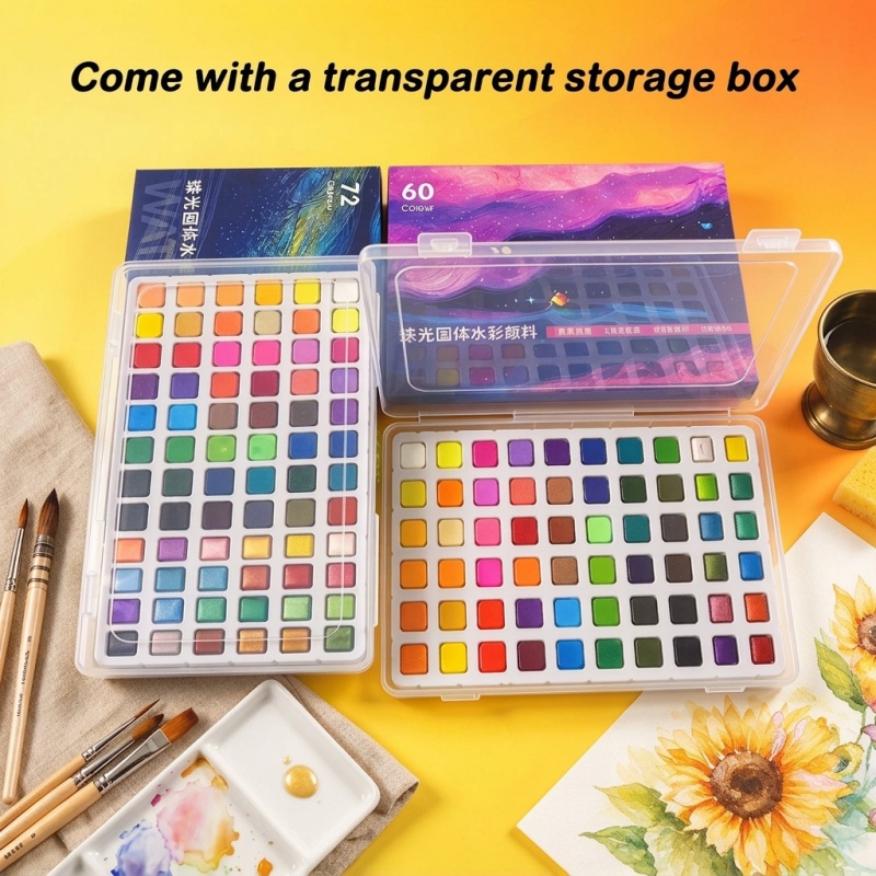 Set de pigmentos portátiles pa - Watercolor Paint Set Solid Pigment reseña y precio