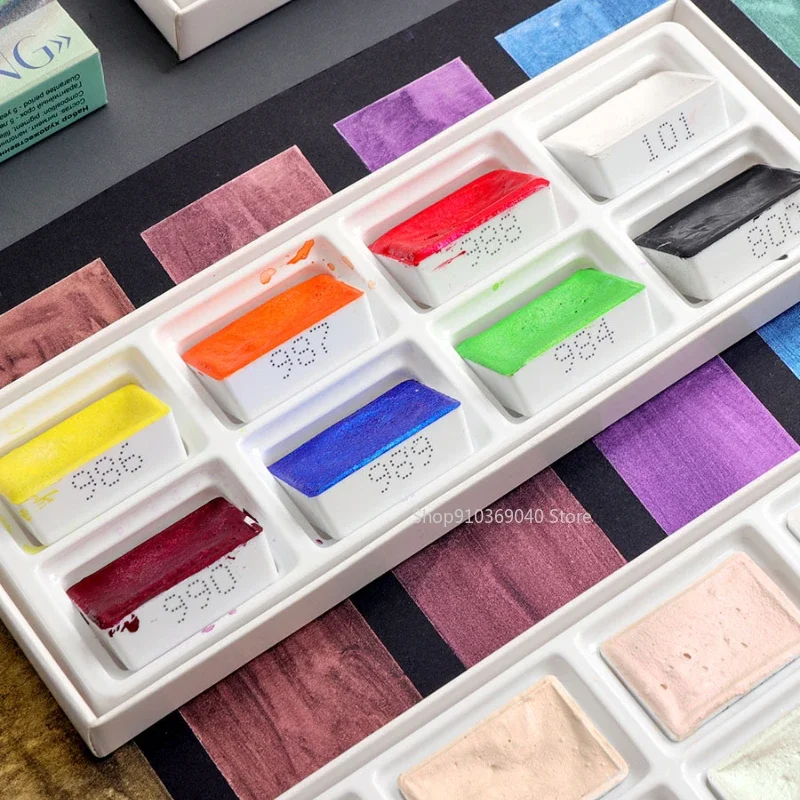Pigmento de acuarela sólido bl - Watercolor Paint Set Solid Pigment reseña y precio