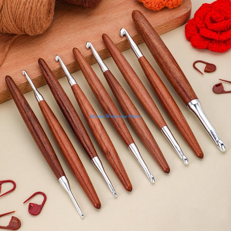 Gancho ganchillo con madera F6 - Wooden Crochet Hooks Ergonomic Handle reseña y precio