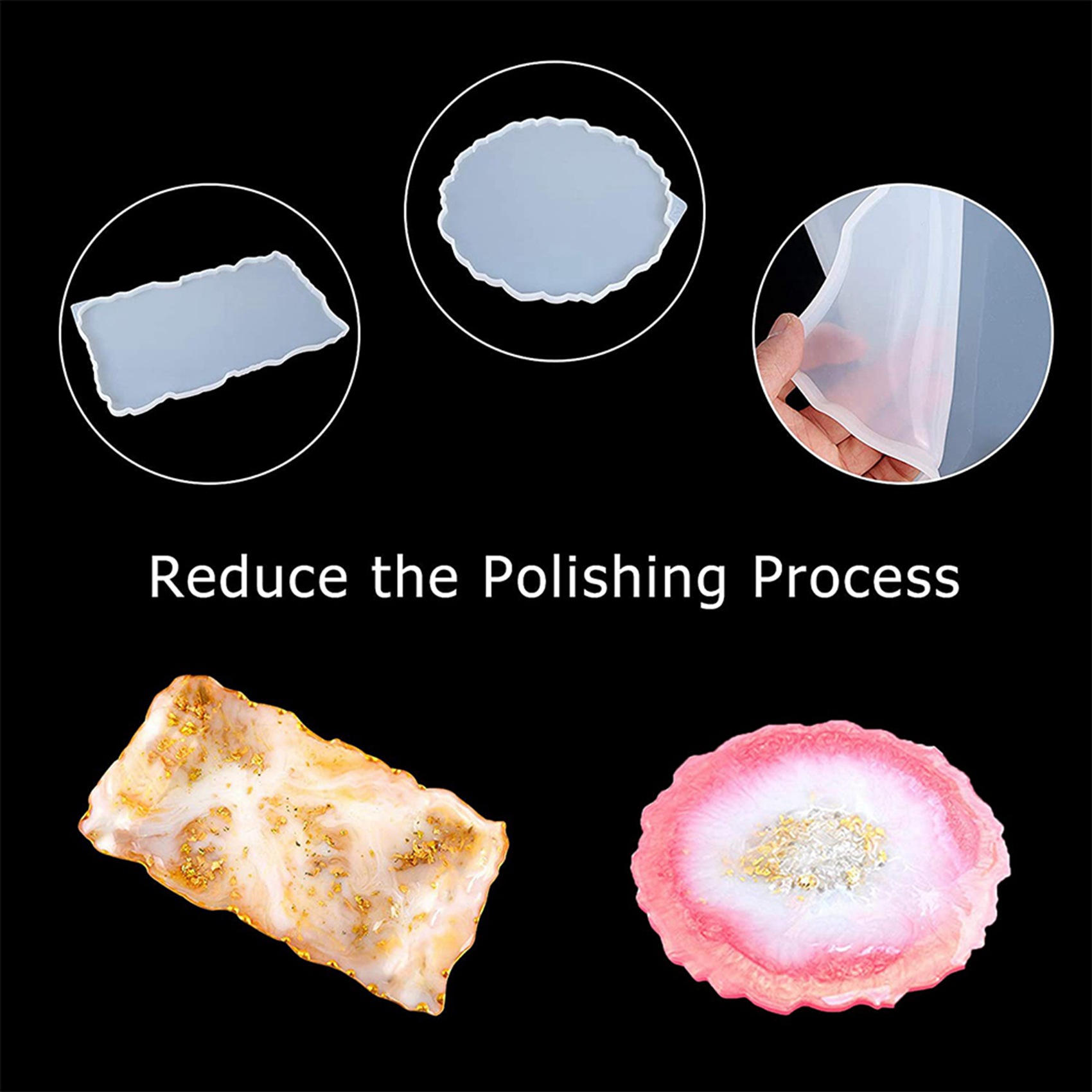 Kit de moldes de silicona para - Silicone Epoxy Resin Molds Set reseña y precio